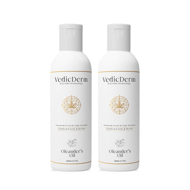 VEDICDERM Oleander's Psoriasis & Eczema Oil 200ml | Natural, Steroid-Free Formula | Soothes Itching, Redness & Flaking Skin | Deep Hydration & Skin Barrier Repair | Suitable For Everyday Use